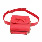 HAOMEI Designer Fashion PU Leather fanny pack ladies leather waist bag fanny packs waist bag