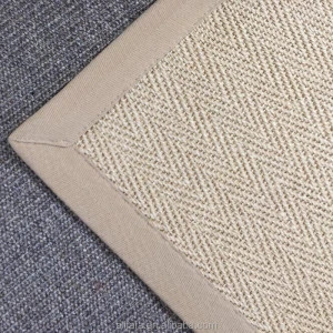 Herringbone pattern sisal carpet, eco-friendly and stain-resistant carpet