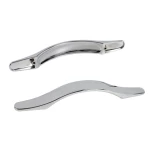 HEYRV -  nickel pearl -128mm Lock Zinc Alloy And 10 pcs  Per Set Without Switch  Button lock Curved Handle Lock
