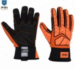 Hi-vis Orange Protective Waterproof Mining Impact Safety Glove for Oil and Gas