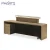 Import High End White Modern Aesthetic Appearance E1 Wooden Office 2 person Reception Desk from China