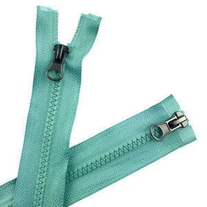 high quality #5 resin zipper open end two-way plastic zipper