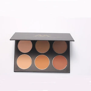 High quality 6 color makeup face powder+concealer pallet ,make up, pressed powder and concealer