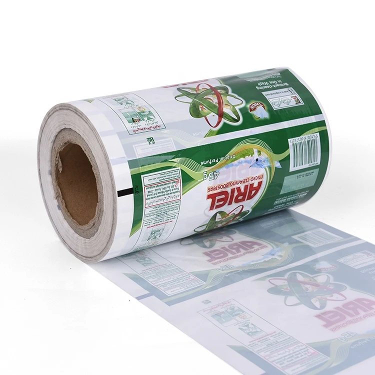 High Quality Cheap Custom Printed BOPP/CPP/PE/OPP 125 Micron Moisture Proof Plastic Food Packaging Roll Film For Wash  Powder