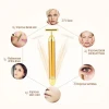 High Quality Electric 24k Gold Energy T Shape Vibration Face Massager Beauty Bar