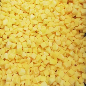 high quality IQF frozen fresh yellow peach dices