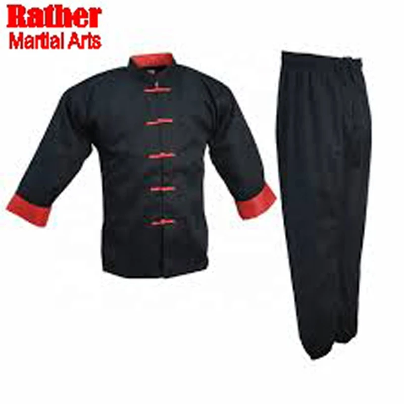 High Quality Martial Arts Traditional Kung Fu Uniform 100%Cotton Black