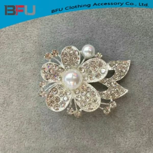 high quality metal rose flower brooch rose brooch