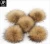 Import High Quality Raccoon Fur Ball Real Fur Pom Poms Detachable with Snap Press Button For Beanie Hats from China