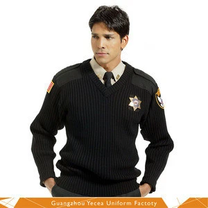 High quality security guard acrylic sweater uniforms