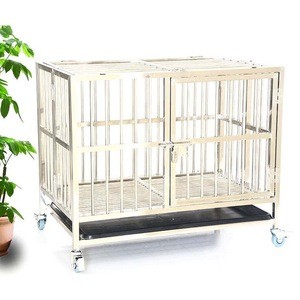 High Quality Stainless Steel Folding Display Dog Cage Pet Dog House Indoor With Toilet