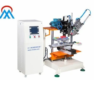 High speed high production 2 axis 1 tufting 4 fixtures flat broom making machine for cloth washing brush shoe brush snow brush