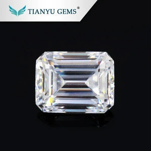 hihg quality Emerald Cut 1-3ct Super white Moissanite loose Gemstones For Diamond Jewelry