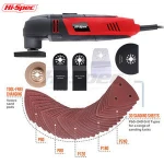 Hispec 220W Power Corded Oscillating Multi Tool Sets with 37 pc Blade & Sanding Kit for a Detail Sander Mini Saw Grinder Scraper