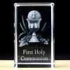 Home Decor First Holy Communion Etched Laser Glass Crystal Cube Craft