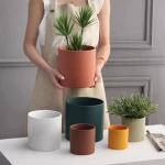 Home garden matte glaze small bonsai ceramic pots Custom sizes planter Indoor Flower Plant INS simple creative potted flower pot