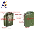 Hot Product Meta Military  portable stainless steel 5L 10L 20L 30L American standard petrol jerry can with case spout