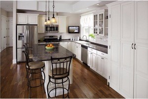 Hot sale American modern designs solid wood kitchen cabinet