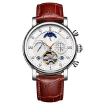 Hot Sale Chronograph Luxury Men Brand Automatic Watch Moon Phase Skeleton Mechanical Watch