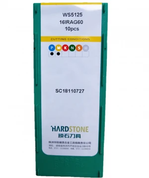 Hot sale original HARDSTONE carbide insert model 16IRAG60 turning insert turning tool