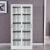 Import Hot sale white glass door bookcase wall cupboards for bedrooms unique 2 steel wardrobe case from China