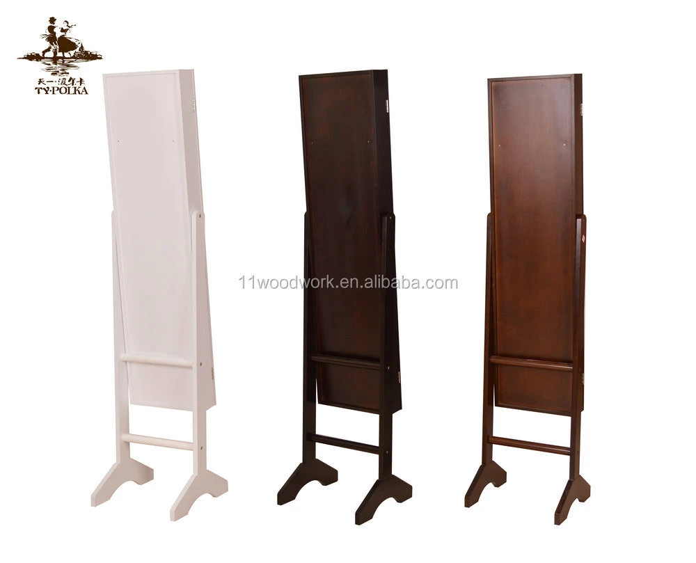 Hot sale wooden mirror jewelry cabinet jewelry armoire living room furniture