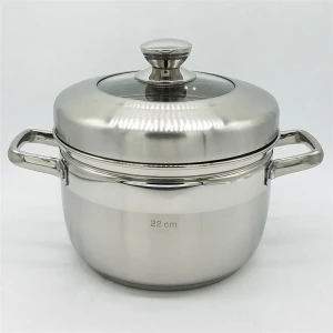 hot seeling good stainless steel soup pot  double bottom domestic soup pot