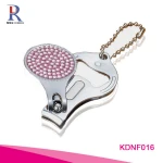 Hot sell wholesale nail clipper diamond studded stainless steel rotary nail clipper