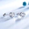Hot sell Zirconia Earring Cubic Minimalist Latest Artificial Stud Earrings 925 sterling silver for Women engagement gifts