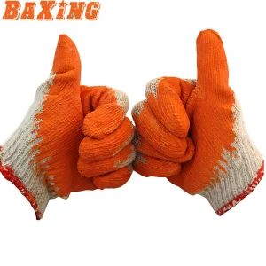 Hot seller Compal Labor gloves working light polyester industry wrinkling latex rubber palm protection coated safety gloves