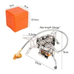 Hot selling 3 gas stoves tourist camping burners folding backpack stoves 5800W outdoor hiking picnics barbecue cooking equipment