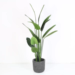 Hot Selling Artificial Plant Traveler Banana Leaf Potted Green Plant Artificial Bonsai Tree