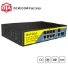 Hot selling ethernet PoE switch gigabit 10/100/1000Mpbs 48V IEEE 802.3af/at Power over CCTV system poe switch 8 port Unmanaged p