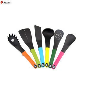 Hot selling heat resistant colored nylon silicone cooking kitchen tools utensil set