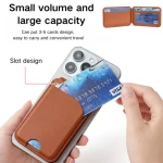 Hot Selling Magnetic Pu Leather Mobile Phone Case Card Pocket For Iphone Mobile Phone Magnetic card holder