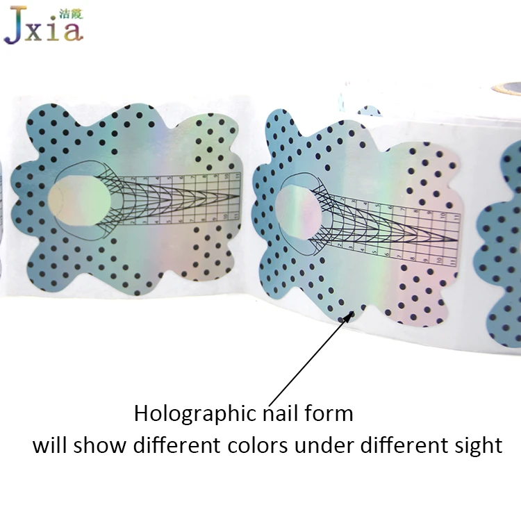 Hot Selling Thick Paper Acrylic Nails Extend Toll Custom Holographic XL Nail Forms