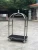 Import Hotel Airport Heavy Duty Stainless Steel Luggage Trolley Bellman&#39;s Cart Curved Uprights 6&quot; Rubber Casters from China