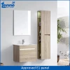 Hotel Plywood Light Oak Wall Hung Bathroom Vanity With Side Cabinet