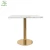 Import Hotel Restaurant Furniture Cheap Square shape marble dining table with gold base from China