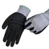 HPPE nitrile coated dipped EN388 4543 safety cut resistant proof protection level 5 work gloves