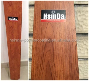 Hsinda hotsales Wood texture heat transfer powder coating paint