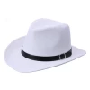 HT-0328	Best Selling Handmade Big White Cowboy Hat Decoration Travel Straw Cowboy Men Woman Hats