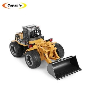 Huina 1520 6CH 1/18 2.4GHz RC Metal Bulldozer Engineering diecast toy vehicles Remote Control toy car