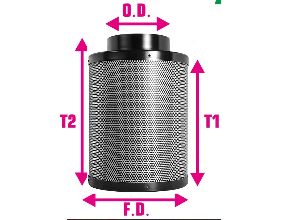 Hydroponic High Quality 4" 5" 6" 8" 10" 12" inch Coal-based Activated Carbon Air Filter