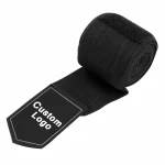 In Black Color Gym Support Boxing Training Hand Wraps Washable Bandage Fist Protection Thick Boxing Hand Wraps
