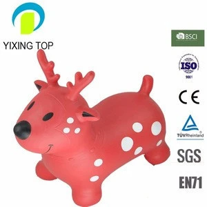 inflatable rubber kids hopper jumping animal toy