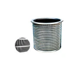 Inflow pressure screen basket for paper pulp making machine parts