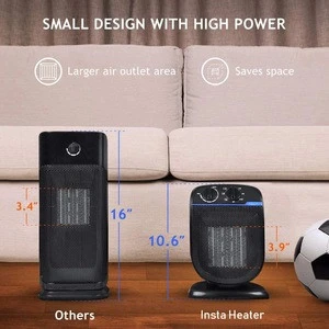 Insta Heater Electric Ceramic Portable Small Personal Space Heater for Office and Home with Adjustable Thermostat