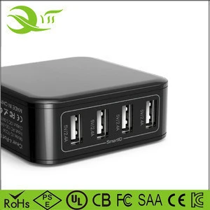 intelligent mini 5v 8 amp 4 Ports Micro usb wall charger for iphone galaxy s7 phone accessories