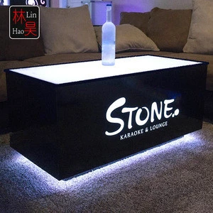 iorn led low glass lounge coffee table